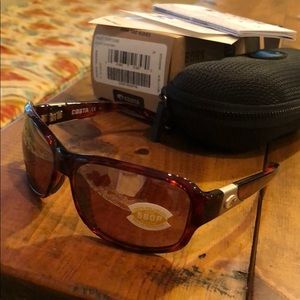 😎NWT/BOX! COSTA Inlet Tortoise Silver Mirror 580P